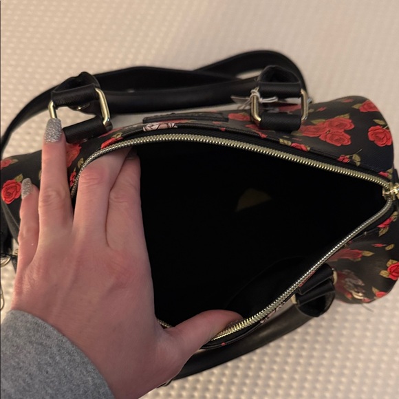 Disney Beauty and the Beast Black and Red Rose Satchel - Picture 5 of 6